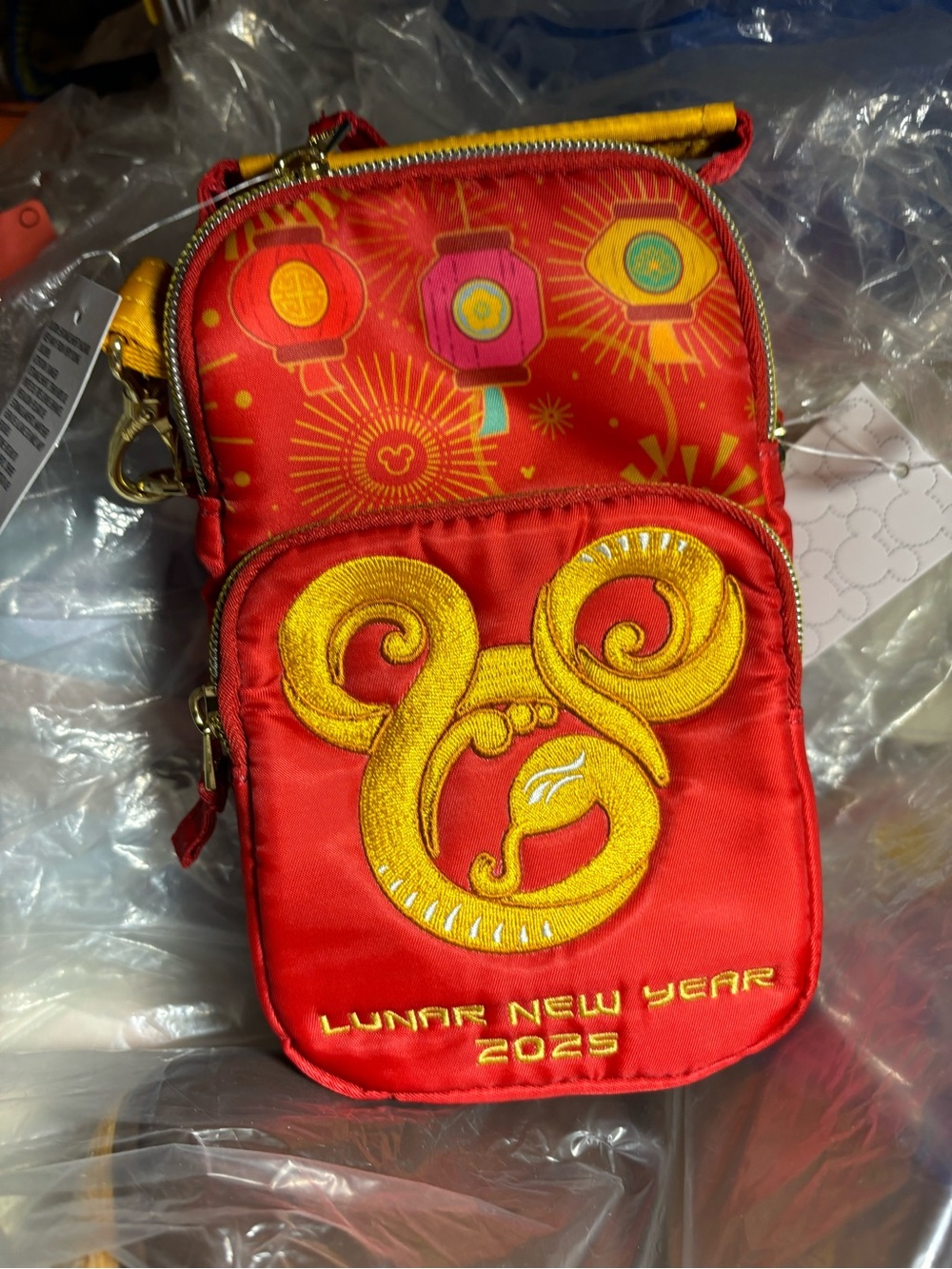 Loungefly Red and Gold Lunar New Year 2025 Crossbody Pouch